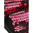 thumbnail image 5 of INSPIRE CHIC Women's Sequin Puff Short Sleeve Open Front Party Crop Cardigan XL Red, 5 of 6