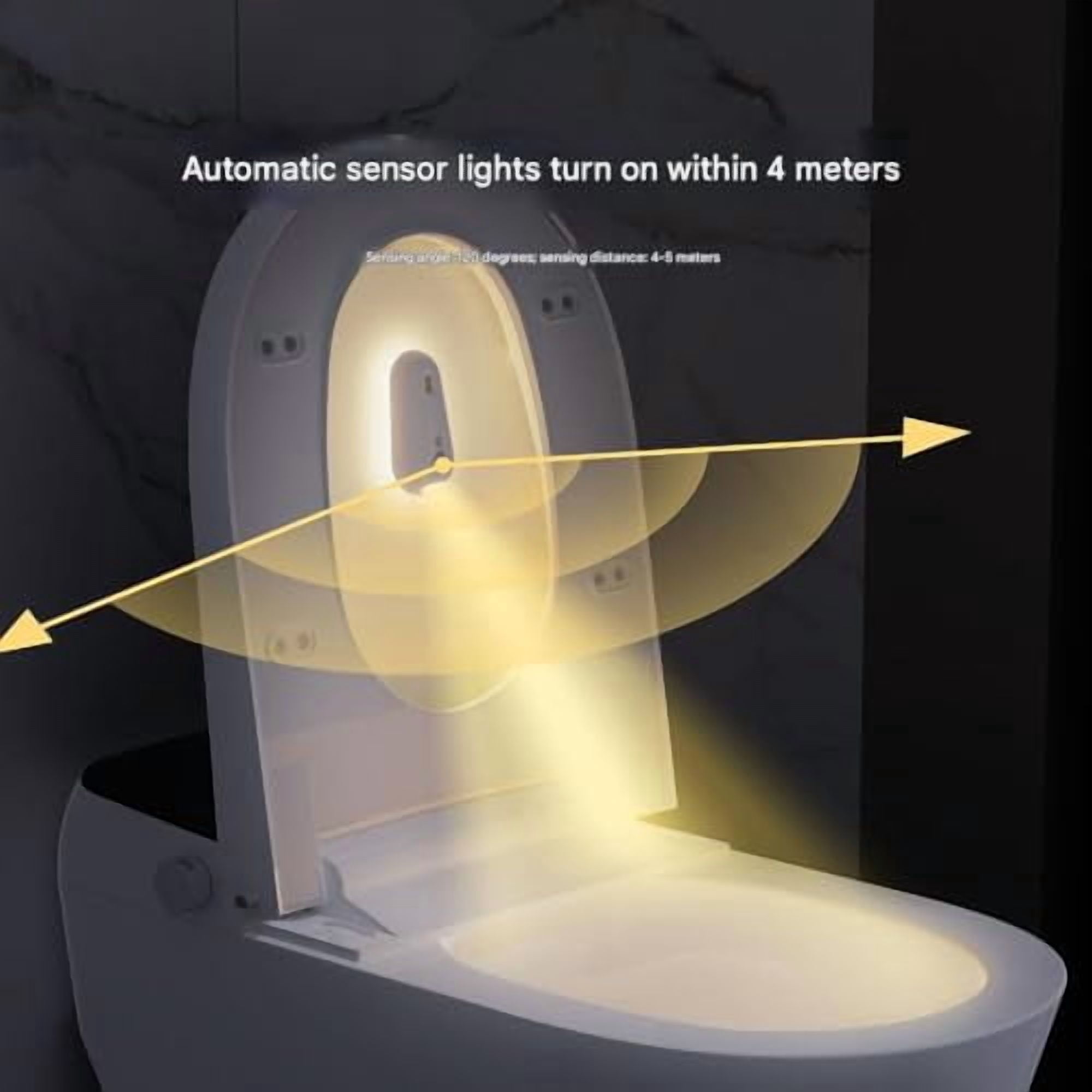 Purivio Self Cleaning UV Toilet Sensor Light, Waterproof Deodorizing Toilet Cleaning Light, Motion-Activated, Rechargeable, Night Light, for Shared Bathrooms, for Night Use, Kids & Elderly Safe