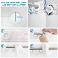 thumbnail image 3 of No Hook Shower Curtain with Built-in Rings - Thanksgiving Fall Coastal Washable Waterproof Fabric Bathroom Curtains for Hotel,Rentals, 72 X 84 Inch Extra Long , Blue Pumpkins Sealifes, 3 of 9