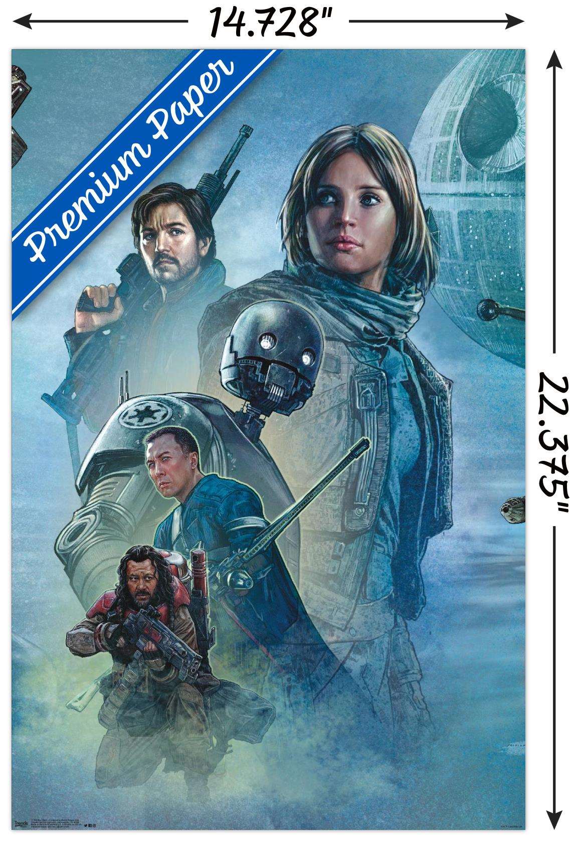 Star Wars: Rogue One - Celebration Mural Wall Poster, 14.725" x 22.375"