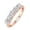 Pink, variant on 1 Carat (ctw) 5-Stone Diamond Wedding Band Ring in 10K Rose Gold - IGI Certified (Ring Size 4)