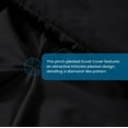 thumbnail image 3 of Pinch Pleated Duvet Set, 500-Thread Count 100% Egyptian Cotton Pin Tuck Pinch Pleated 3pc Duvet Cover Set , Zipper Closure & Corner Ties - Cal-King Size ( 98" x 104" ) Inches, (Black), 3 of 5
