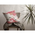 thumbnail image 4 of Red White Garden Zippered Suede Throw Pillow, 4 of 4