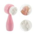 thumbnail image 3 of Unique Bargains 1 Pc Soft Silicone Synthetic Fiber Wool Cleansing Brush Cat's Paw Pink 4.45"x1.69", 3 of 4