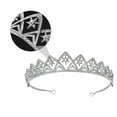 thumbnail image 5 of Boda Novia Corona Hueco Estrellas Diadema Diamante de imitación Banquete Tocado Tocado, 5 of 5