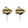 thumbnail image 4 of Artificial Peacock Rose Bouquet 1 Bouquet Cemetery Decoration Holiday Floral Arrangement Front Door Wreath Wall Hanging Spring Decor, 4 of 6