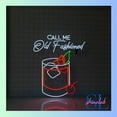 thumbnail image 2 of Shinelab Call Me Old Fashioned Neon Sign, Cocktails Wall Art Light, Cocktail Bar Wall Decor 01528, 2 of 4