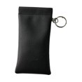 thumbnail image 2 of Estuche organizador para gafas para hombre y mujer con correa de muñeca de piel sintética suave y cierre automático. negro, 2 of 9