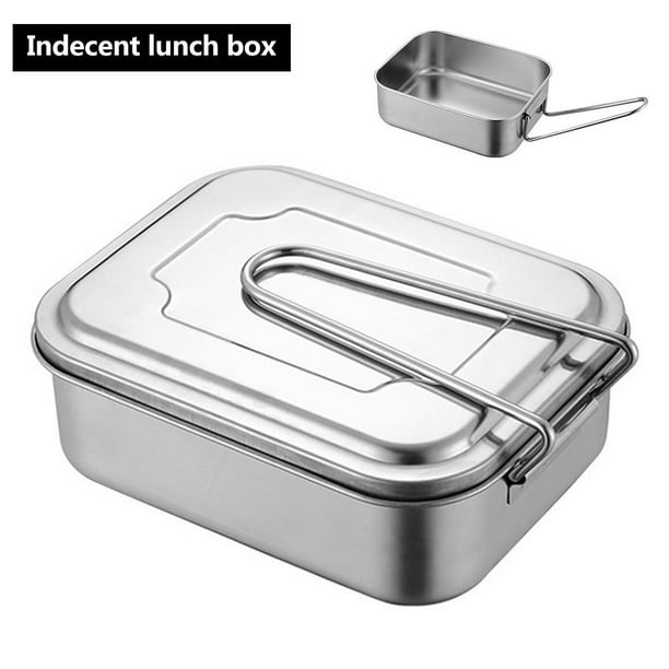 Lunch Box Stainless Steel Large Capacity Portable Food Container With Removable Divider Bento Box Walmart Walmart 