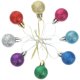 thumbnail image 4 of 80 Uds. Mini bolas de purpurina de Navidad adornos de árbol de bolas colgantes de Navidad multicolor, 4 of 5