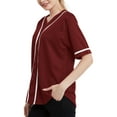 thumbnail image 2 of Ma Croix Women's Baseball Button Down Hip Hop Jersey, 2 of 6