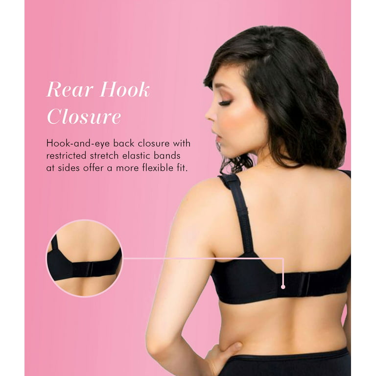 Exquisite Form 5100532 Fully Original Wireless Full-Coverage Bra with Back  Closure