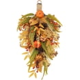 thumbnail image 2 of Cadancy Fall Decorations Artificial Pumpkin Berry Pine Cone Maple Leaf Teardrop Swag for Fireplace Mantle Door Hanging Harvest Wreath Autumn Thanksgiving Farmhouse Home Decoration, 2 of 6