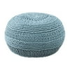 Rizzy Home Roped Cotton Pouf
