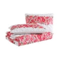 thumbnail image 6 of Betsey Johnson Banded Floral Bright Pink Brushed Microfiber Full/Queen Quilt Set, 6 of 9