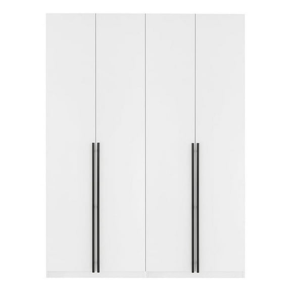 Lee 2-Piece Module Wardrobe 2.0 & 3.0 Closet made from Engineered Wood in White