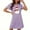 Purple, variant on Sakmal Christmas Womens Nightgown Black Breathable Ultra-Soft Oversized Loungewear Short Short Sleeve Snowmen Print Crew Neck Nightgowns S-2XL