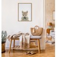 thumbnail image 5 of Kate and Laurel Sylvie Baby Wolf Color Illustration Framed Canvas Wall Art by Simon Te of Tai Prints, 18x24 Natural, Adorable Animal Art Wall Décor, 5 of 6