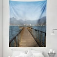 thumbnail image 1 of Beach Pathway Tapestry, Sao Sebastiao Promenade Brazil Historical Landmark Waterfront Marina Seaside, Fabric Wall Hanging Decor for Bedroom Living Room Dorm, 5 Sizes, Multicolor, by Ambesonne, 1 of 1