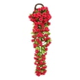 thumbnail image 2 of Guirnalda de flores colgantes de glicina artificial para arco de boda, pared, jardín, valla, decoración de interior y exterior, púrpura y blanco, 85 cm, 2 of 8