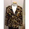 thumbnail image 2 of Geometric Abstract Box Print Pleated Satin Jacket (Style# 29602), 2 of 4