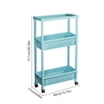 thumbnail image 3 of EGNMCR Multi Layer Movable Plastic Storage Rack Large Capacity Layered Storage Rack With Wheels Living Room/bedroom/bathroom/kitchen Item Storage Rack Plasti c trolley, 3 of 6
