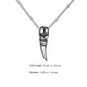 thumbnail image 2 of collar de calavera con colgante de diente de lobo para hombre., 2 of 6