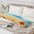thumbnail image 6 of Cartoon Summer Beach Throw Pillow Covers Red Starfish Ocean Wave Palm Leaves Decorative Lumbar Pillow Cover Rectangle Cushion Case for Sofa Couch Bed Living Room Bedroom 20 X 60 Inches, 6 of 9