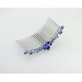 thumbnail image 3 of Faship Gorgeous Blue Rhinestone Crystal Floral Hair Comb, 3 of 4