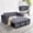 Gray, variant on 65'' Convertible Large Size Sofa Bed, 3-in-1 Pull Out Couch, Modern Velvet Double Sofa with Adjustable Backrest, Storage Bag and Pillow for Living Room, Dorm, Apartment