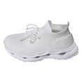 thumbnail image 5 of Womens Running Shoes Lightweight Slip on Sock Shoes Cushioning Soft Sole Mesh Sneakers Comfy Work Gym Trainers Shoes White Size 9.5, 5 of 5