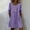 Purple, variant on Ayolanni Solid Dresses for Women 2026 3/4 Sleeve Fashion Crew Neck Midi Shift Dress Casual Going Out Patchwork Daily Wear Cotton Sundress with Pockets Beige L