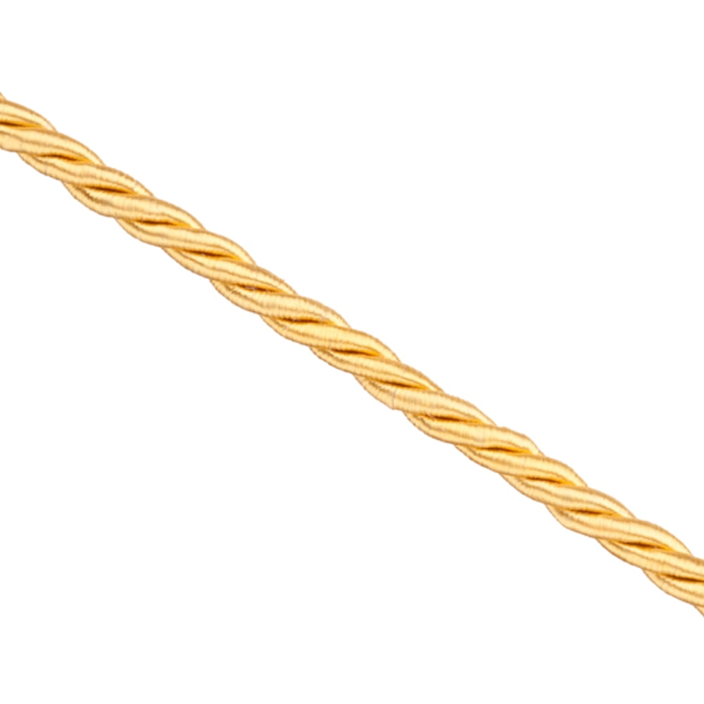 3mm Gold Satin Finished Braided Nylon Cord Sold per pkg of 32Foot