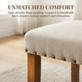 thumbnail image 6 of Snugway Handcraft Linen Solid Wood Parson Chair,Dining Chair,Set of 2,Beige, 6 of 10