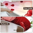 thumbnail image 6 of Valentines Day Round Fitted Tablecloth with Elastic Edge,Water-Resistant Wipeable Pink Red Love Heart Rose Floral Petals Table Cover for 44-48" Stretch Table Cloth for Dinner Indoor Outdoor Party, 6 of 6