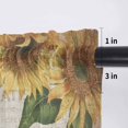 thumbnail image 5 of Sunflowers Valance Curtains for Kitchen/Living Room/Bathroom/Bedroom Window, Rod Pocket Small Topper Half Short Window Curtains Voile Sheer Scarf, Vintage Yellow Floral Farm Butterfly 42"x18", 5 of 8