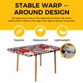 thumbnail image 4 of Valentine's Day Table Cloths for 4 Foot Rectangle Tables, Red Gnomes Love Balloon Black White Plaid Patio Waterproof Elastic Fitted Tablecloths, Washable Rectangular Table Cover for Camping, 4 of 8