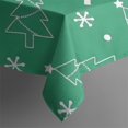 thumbnail image 5 of Green Christmas Tree Pattern Square Tablecloth,Waterproof Square Table Cover,Wipeable Spillproof Washable Table Cover for Home Kitchen Party Decor 60"x60"(152x152cm), 5 of 6