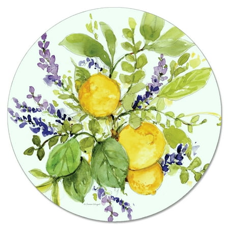 

CounterArt Watercolor Lemons 4mm Tempered Glass Lazy Susan Turntable 13 Round