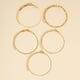 thumbnail image 1 of Golden six piece set Layered Bracelets for Women Simple Bracelets Cuban Bracelet Women Jewelry Gifts break easily, 1 of 5