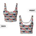 thumbnail image 6 of Sports Bra For Women, Dachshund Dog Puppy Love Sports Bras For Women High Support, Workout Tank Tops Woman With Removable Cups, 6 of 8