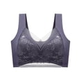 thumbnail image 4 of Ropa interior para mujer Salvador Everyday Bras sin aros sin costuras ligero cómodo Yoga Gris Hierro 6L 100BCD, 4 of 10