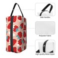 thumbnail image 3 of Goofa Red Strawberry Printed Toiletry Bag with Handle,Large Capacity Travel Makeup Cosmetic Bag for Women, Carry on Airport Airline Compliant Bag, 3 of 9