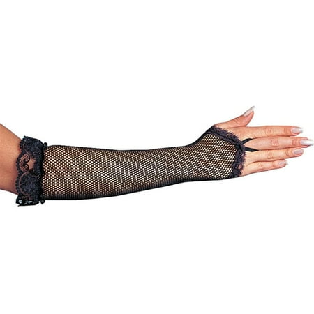 Black Fishnet Fingerless Gloves
