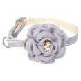 thumbnail image 1 of Collar de gato Día de San Valentín Rosa perro mascota Collar ajustable de nailon con campanas y accesorios de perlas para mascotas, 1 of 5