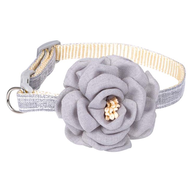 Collar de gato Día de San Valentín Rosa perro mascota Collar ajustable de nailon con campanas y accesorios de perlas para mascotas