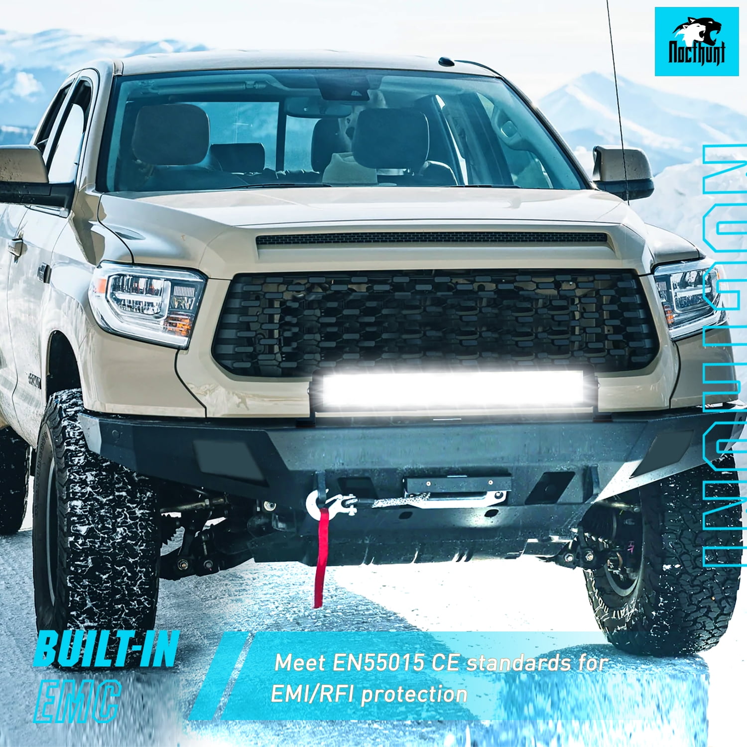 Nilight LED Light Bar 22inch 37LED Dual Row Spot Flood Combo Light Screw-less night vision Off Road Lights w/16AWG Rocker Switch Wiring Harness Kit for Driving Light on Truck ATV UTV