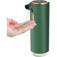thumbnail image 1 of Dispensador automático de jabón líquido, dispensador de jabón líquido verde de 300 ml con recargable tipo C, dispensador de gel de ducha impermeable IPX4 para cocina y baño, 1 of 5