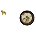 thumbnail image 1 of Escultura de caballo Dalecarlian, adorno de resina en relieve, figura decorativa antigua para estantería, dormitorio, colgante de pared, decoración re, 1 of 8