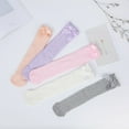 thumbnail image 5 of Bueautybox Baby Girls Toddlers Cotton Knee High Socks Tube Ruffled Stockings Kids Girls Lace Bowknot Knee High Knee Long Soft Cotton Socks Stockings 32cm, 5 of 7